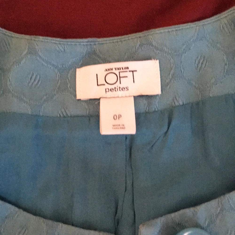 Loft teal dress and matching jacket - Picture 6 of 8